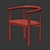 Modern, Chic Elliot Dining Chair 3D model small image 2