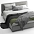 Jacqueline B&B Italia Bed 3D model small image 2