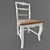 Elegant Birch Wood Chair 3D model small image 1