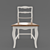 Elegant Birch Wood Chair 3D model small image 3