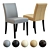 Elegant Lowe Leather Chair - Crate & Barrel 3D model small image 1