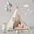 Kids' Dream Playset: Tent, Toys, and Decor 3D model small image 1