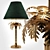 Tropical Palm Brass Lamp 3D model small image 1