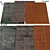 Modern Grey Damasco Carpet 3D model small image 1