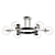 Sleek Chrome Loft Chandelier 3D model small image 1