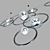 Floating Glass Sphere Chandelier 3D model small image 4