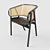 Elegant Cane Armchair 3D model small image 2