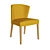 Eleganza Oak Dining Chair 3D model small image 1