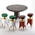 Mushroom Magic: Table & Stool Duo 3D model small image 4