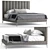 RH Italia Channel Bed: Sleek and Stylish 3D model small image 1