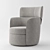 Modern Swivel Armchair: Claire 3D model small image 1