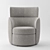 Modern Swivel Armchair: Claire 3D model small image 2