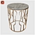 Elegant Marble and Brass Round Tables 3D model small image 2
