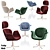 Elegant Tulip Midi Chair 3D model small image 1