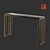 Elegant Marble and Aluminum Console 3D model small image 1