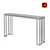 Elegant Marble and Aluminum Console 3D model small image 6