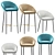 Elegant Woven Bar Stool & Chair 3D model small image 2