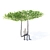 Maple Leaf Roof Sculptural Bench - Platanus x acerifolia 3D model small image 4