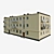 Vintage Soviet Brick House 3D model small image 1