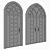 Elegant Arch Doors Set 3D model small image 4
