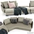 Luxury Minotti Lawson Sofa - Elegant Design 3D model small image 3