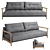 Una Modern Sofa: Compact and Stylish 3D model small image 1