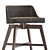 Contemporary Beech Barstool with Superior Comfort 3D model small image 2