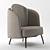 Elegant Lucia Armchair: Luxurious Comfort! 3D model small image 1