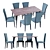 Elegance in Zoom: Taranko Dinning Set 3D model small image 1