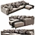 Elegant Arflex Frame Chaise Lounge 3D model small image 4