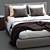 Modern Meridiani Scott Bed 3D model small image 4