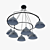 Modern Formula 4 Chandelier - MW-Light 696010808 3D model small image 1