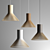 Sculpted Birch Pendant Lamp 3D model small image 1