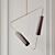 Muse Pendant: Brushed Brass Elegance 3D model small image 1