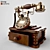 Vintage Rustic Telephone 3D model small image 1