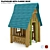 Kompan Playhouse: Classic Roof 3D model small image 1