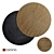Natural Jute Round Rug 3D model small image 1