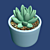African Succulent Model Kit - 3DS MAX 2009 3D model small image 1