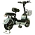 EcoRider Electric Moped 3D model small image 2