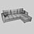 Convertible Corner Sofa Bed 3D model small image 3