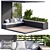 Black Outdoor Furniture Set for Rooftop Gardens & Balconies 3D model small image 2