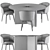 Maximize Comfort with Amele Chair & Glass Lou Table 3D model small image 2