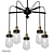 Sleek Euro Chandelier 3D model small image 1