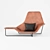Sleek Steel Lama Lounge Chair 3D model small image 2