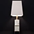 Elegant Marble Brass Lamp 3D model small image 2