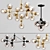 Copper MODO Chandelier: A Stylish Loft Lighting Solution 3D model small image 1