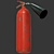 Sleek Fire Extinguisher - Low Poly Design 3D model small image 2