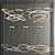 Trend Gold Ring Chandelier - Sleek and Stylish 3D model small image 1