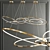 Trend Gold Ring Chandelier - Sleek and Stylish 3D model small image 4