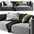 Stylish Poliform Shangai Sofa 3D model small image 3